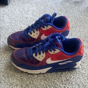 Nike Air Max Blue and Red Sneakers Size 4